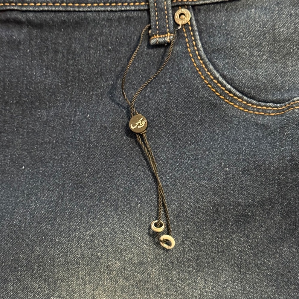 AG Denim Womens 18W Dark Wash Frayed Raw Hem Stretch Jean Shorts - Picture 10 of 11